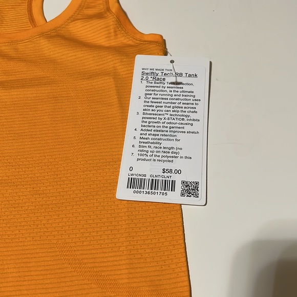 Lululemon Swiftly Tech RB Tank 2.0 Race - Picture 2 of 5